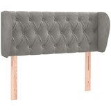  Uzglavlje s ušima svjetlosivo 93x23x78/88 cm baršunasto | shoptok.hr