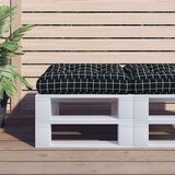  Jastuk za palete crni karirani 58x58x10 cm od tkanine Oxford | shoptok.hr