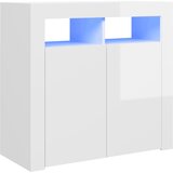 Maison Chic Komoda - Predalnik z LED lučkami visok sijaj bela 80x35x75 cm, (21722271) Cene