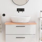  Kupaonska radna ploča svjetlosmeđa 80x40x(2-4) cm masivno drvo | shoptok.hr
