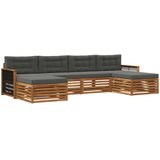  Set vanjskih sofa 6 kom. Čvrsto drvo akacije | shoptok.hr