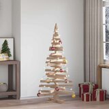 vidaXL Božična drevesa z stojalom Naravna 150 cm Trdna borovina | Shoptok.si