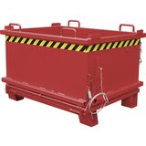 eurokraft pro Zabojnik s preklopnim dnom SB, prostornina 0,5 m³, nosilnost 1000 kg, ognjeno rdeče barve | Shoptok.si