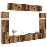 vidaXL 8-dijelni zidni set TV ormarić konstruirano drvo | shoptok.hr