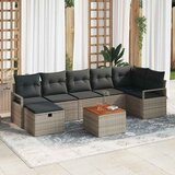  Sjedeća garnitura za vrt 8 kom. Siva poliratan 287 x 122 x 85 cm | Shoptok.si
