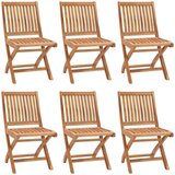  Sklopive vrtne stolice s jastucima 6 kom od masivne tikovine | shoptok.hr