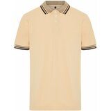 Trendyol Men's Beige Slim/Fitness 100% Cotton Polo Neck T-shirt Cene