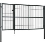  Vrtna vrata sa stupovima čelična 350 x 140 cm antracit | shoptok.hr