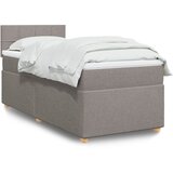  Krevet s oprugama i madracem smeđesivi 90x200 cm od tkanine | shoptok.hr