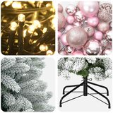  Umjetno božićno drvce s kuglicama 180 cm 300 LED lampica | shoptok.hr