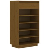 Furnova Omarica za čevlje medeno rjava 60x34x105 cm trdna borovina, (21954534) | Shoptok.si
