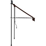 Tenda na ručno uvlačenje s LED svjetlom 150 cm narančasto-smeđa | shoptok.hr