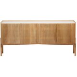 Woodman Nizka komoda v hrastovem dekorju v naravni barvi 177x42 cm Bottrup – Cene