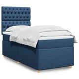  The Living Store Box spring postelja z vzmetnico modra 80x200 cm blago - Box Spring Postelja, (21457999) Cene