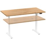 MID.YOU Dvižna Miza E-lona, Barva Hrasta, Bela, 110x80cm | Shoptok.si