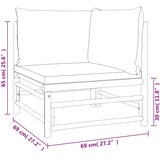  Kutna vrtna sofa od bambusa sa zelenim jastucima | shoptok.hr