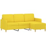  Trosjed s tabureom svjetložuti 180 cm od tkanine | shoptok.hr