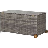 Poli Vrtna kutija za pohranu svjetlosiva 120x65x61 cm od poliratana | shoptok.hr