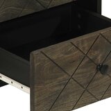  Noćni ormarići 2 kom crni 40x33x46 cm od masivnog drva manga | Eponuda.com