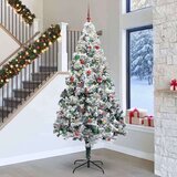 vidaXL Božično drevo z dekorativnimi lučmi Bela 300 cm PVC | Shoptok.si