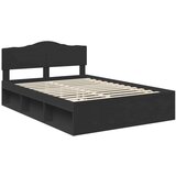  Konstrukcija postelje Črna 140 x 200 cm Masivno borovo les, (5000102448) | Shoptok.si