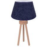  Duolla - Stona lampa BOUCLE 1xE27/15W/230V, prečnik 28 cm, plava/drvo | Eponuda.com
