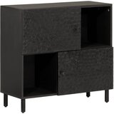 vidaXL Bočni ormarić crni 80 x 33 x 75 cm od masivnog drva manga | shoptok.hr