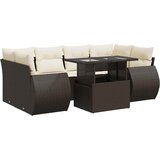  7-dijelni set vrtnih sofa od poliratana s jastucima smeđi | shoptok.hr