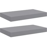  Plutajuće zidne police 2 kom sive 40 x 23 x 3,8 cm MDF | Eponuda.com