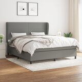 The Living Store Box spring postelja z vzmetnico temno siva 160x200 cm blago - Box Spring Postelja, (21438846) Cene