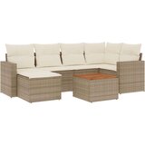 vidaXL 7-dijelni set vrtnih sofa od poliratana s jastucima bež | shoptok.hr
