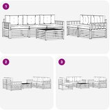  Set vanjskih sofa 6 kom. Bijela i antracit | shoptok.hr