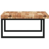  Zidna polica za umivaonik od čelika i masivnog bagremovog drva Smeđa 100 x 60 x 4 cm | Shoptok.si