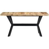  Blagovaonski stol od masivnog grubog drva manga 140x70x75 cm | shoptok.hr