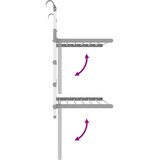  Stalak za sušenje za balkon 54 x 25 x 42 cm aluminijski | shoptok.hr