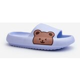 Kesi Women's lightweight foam slippers with a Blue Parisso teddy bear motif Cene
