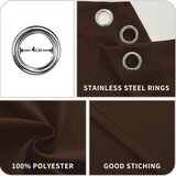 YSTELLAA 2x 140x145cm Zatemnitvene termo zavese z rinkami | Shoptok.si