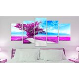  Slika - Tree near the Road (5 Parts) Violet 100x50 | shoptok.hr