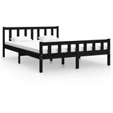  Za krevet od masivnog drva crni 120 x 200 cm | shoptok.hr