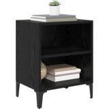 vidaXL Nočna omarica Črni hrast 40x30x50 cm Inženirski les | Shoptok.si