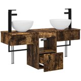  Set namještaja za kupaonicu 3 kom. Dimljeni hrast Smeđa 40 x 41 x 56 cm | shoptok.hr