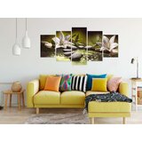  Slika - Lilies and Stones (5 Parts) Wide Green 100x50 | shoptok.hr