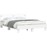  Okvir za krevet s uzglavljem i LED bijeli 150x200 cm | shoptok.hr