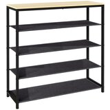 MID.YOU Regal Za Čevlje Taliro 4, Črna, Barva Hrasta Cene