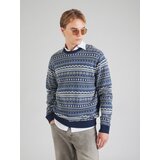 Iriedaily Pulover 'Mineo' modra / marine / petrol / bela | Shoptok.si