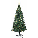  Umjetno predsvijetljeno božićno drvce Zelena 240 cm PVC i metal | shoptok.hr