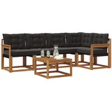  Set vanjskih sofa 6 kom. Prirodna i crna | shoptok.hr