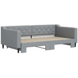 Dnevni krevet na razvlačenje svjetlosivi 100x190 cm od tkanine | shoptok.hr