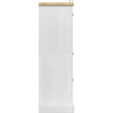 Ormarić s ladicama Bijelo 101 x 52 x 170 cm Čvrsto borovo drvo | shoptok.hr