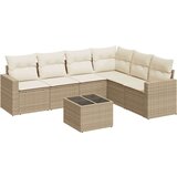  7-dijelni set vrtnih sofa od poliratana s jastucima bež | shoptok.hr